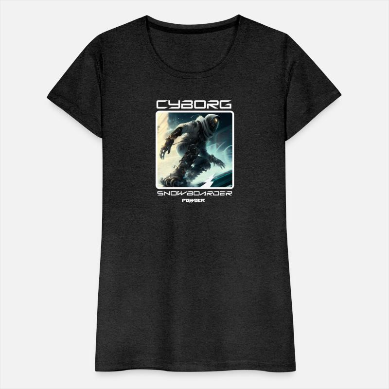 Cyborg Snowboarder - powder