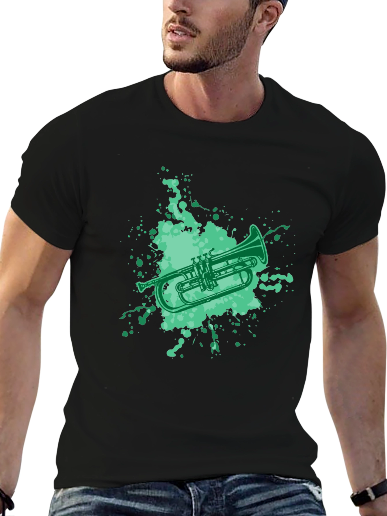 Trumpet Splash Graphic Tee - Musicians Fashion