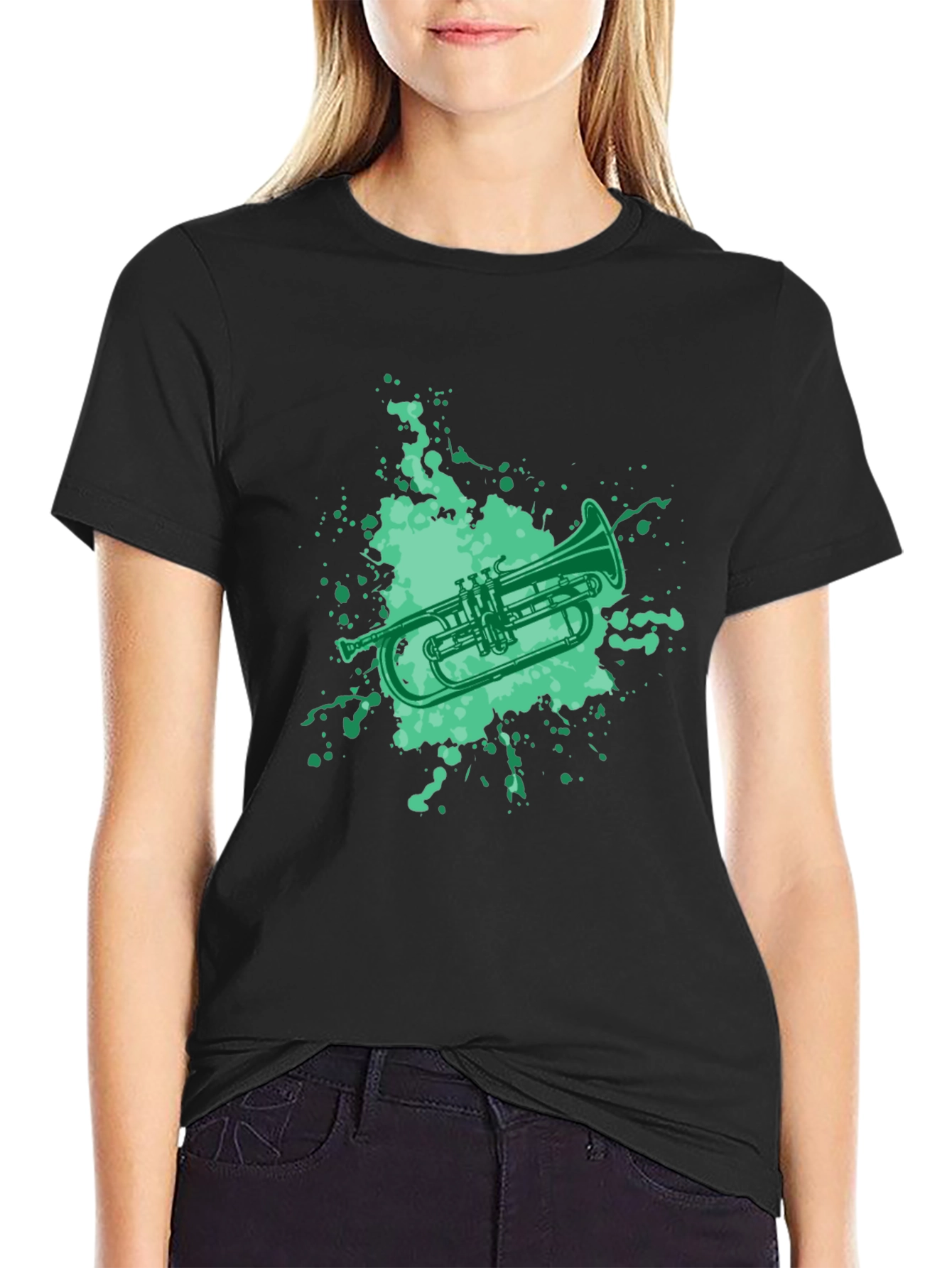 Trumpet Splash Graphic Tee - Musicians Fashion