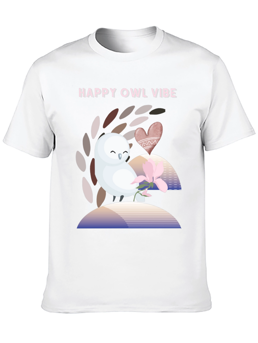 Happy Owl Vibe Graphic T-Shirt - Unisex