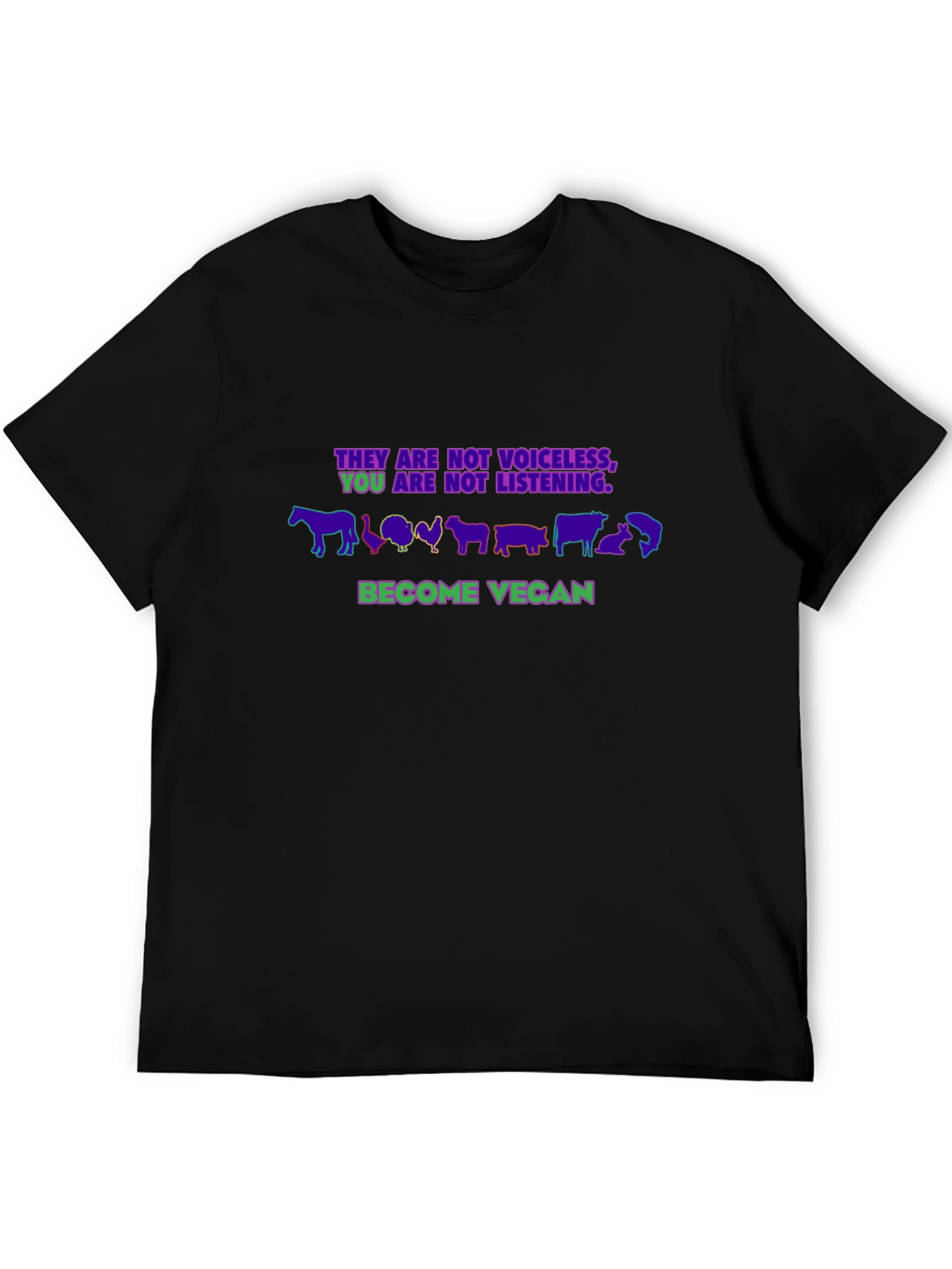 Vegan Graphic T-Shirt - Voiceless Animals Tee