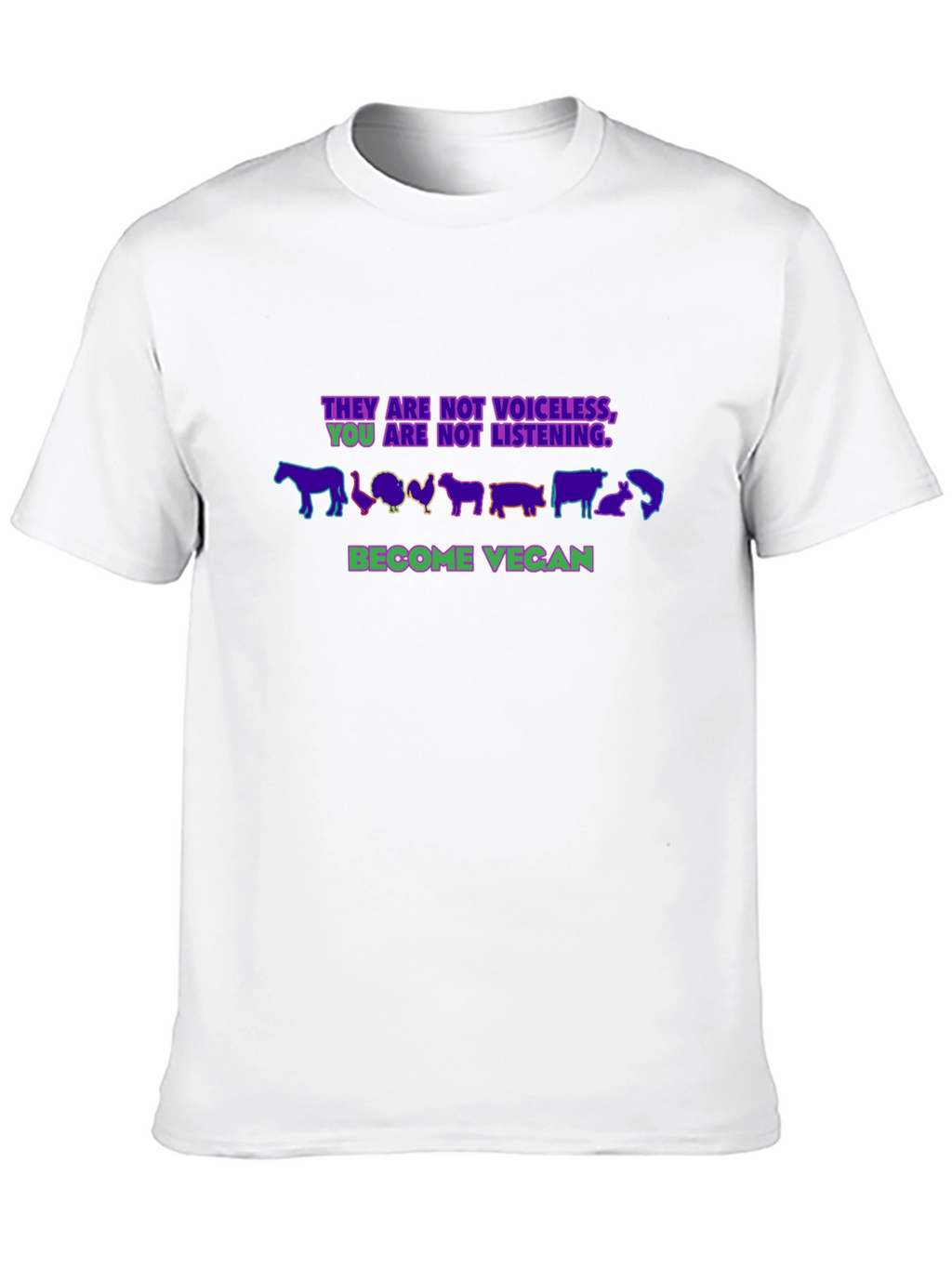 Vegan Graphic T-Shirt - Voiceless Animals Tee