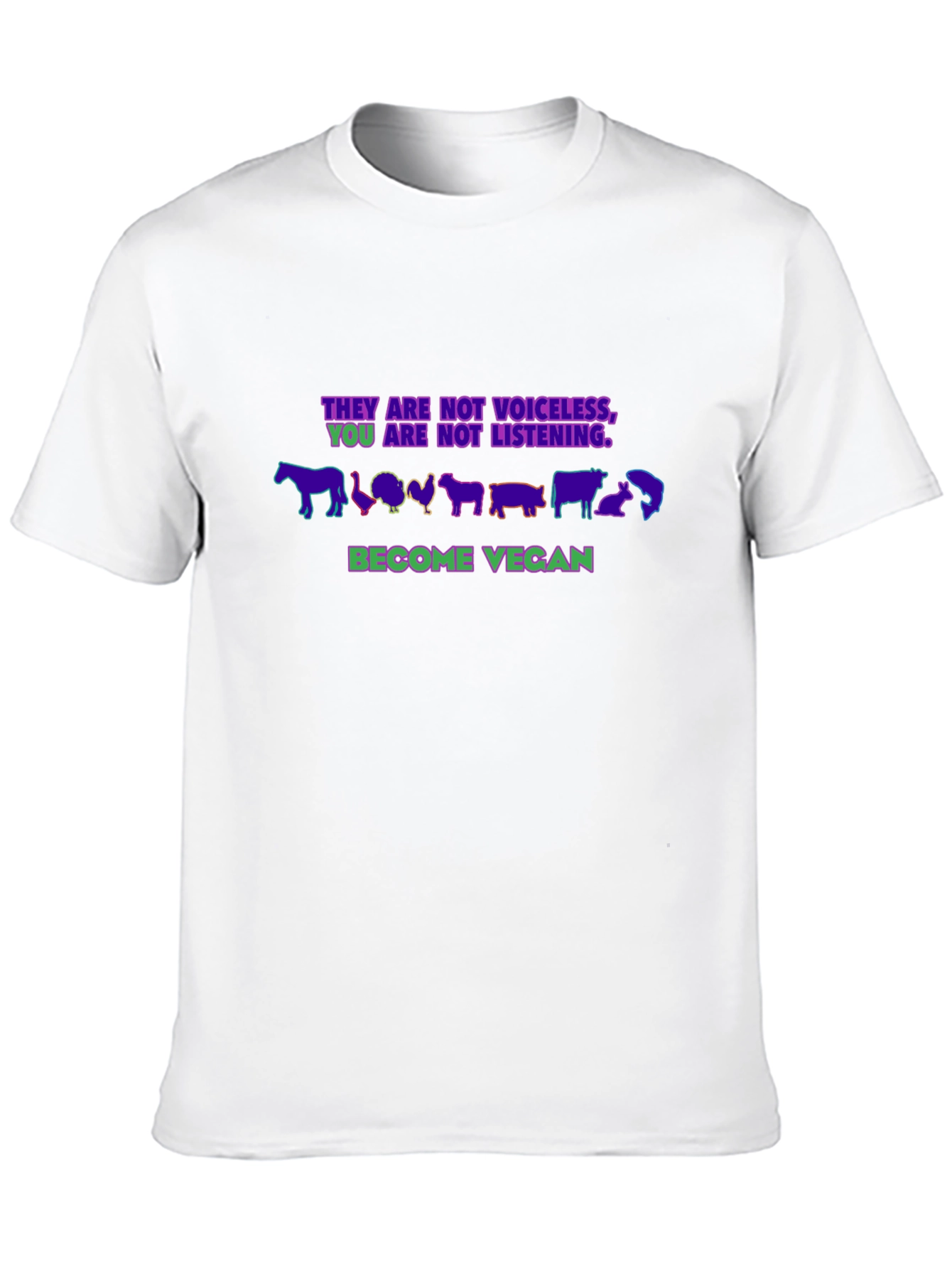 Vegan Graphic T-Shirt - Voiceless Animals Tee