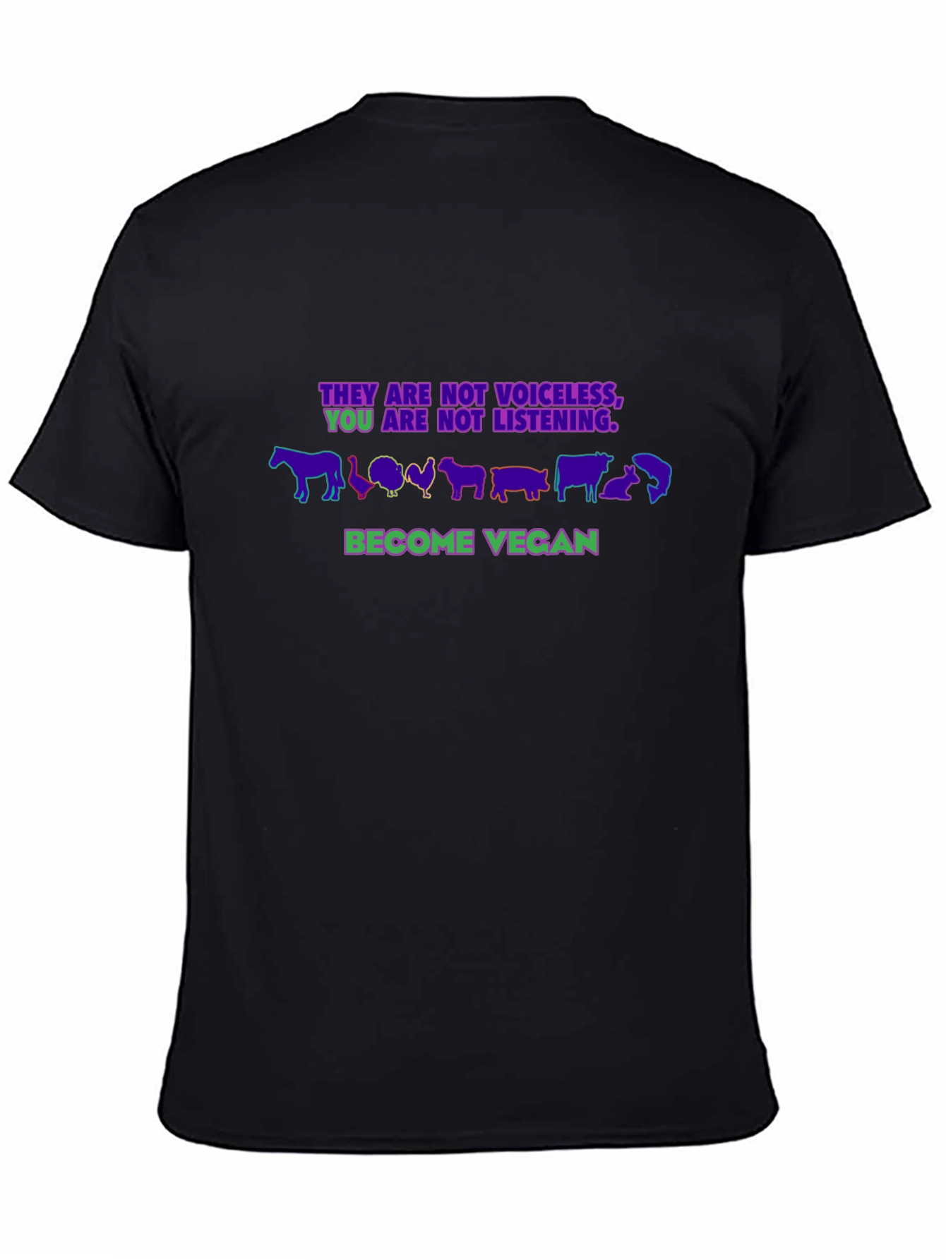 Vegan Graphic T-Shirt - Voiceless Animals Tee