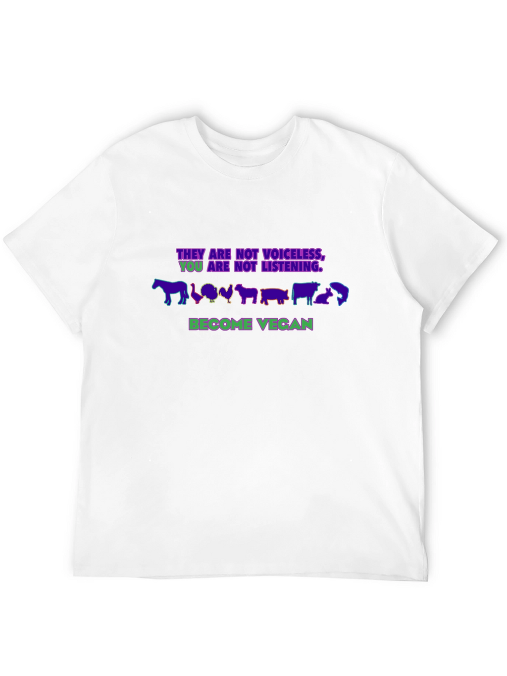 Vegan Graphic T-Shirt - Voiceless Animals Tee