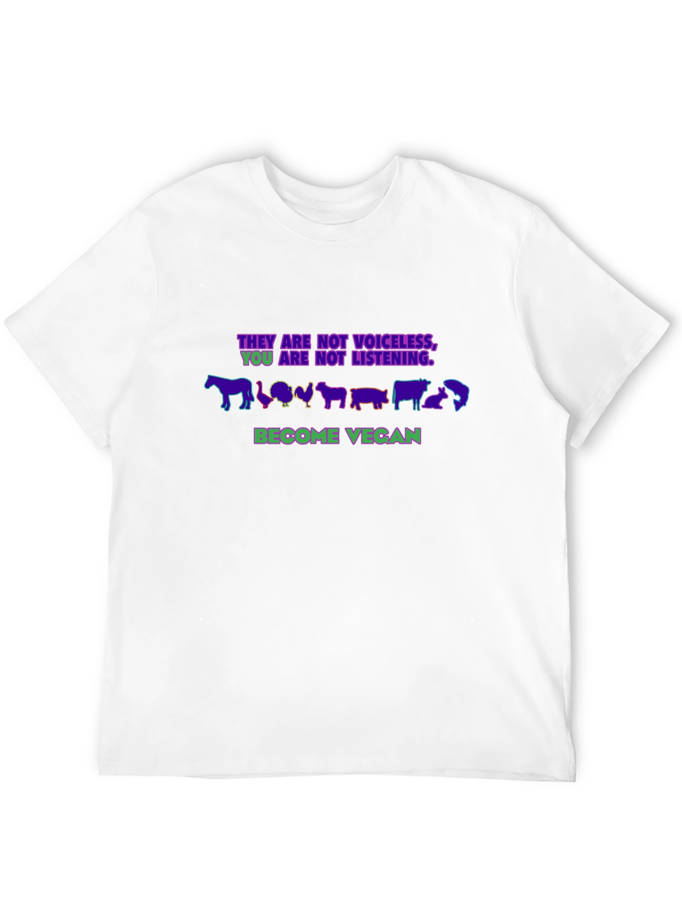 Vegan Graphic T-Shirt - Voiceless Animals Tee