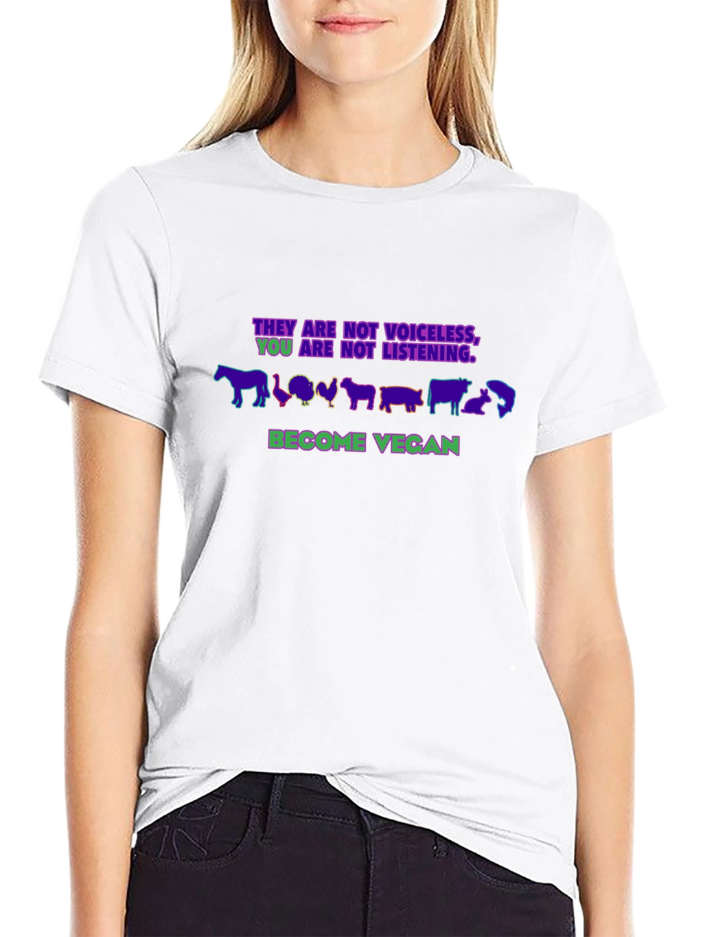 Vegan Graphic T-Shirt - Voiceless Animals Tee