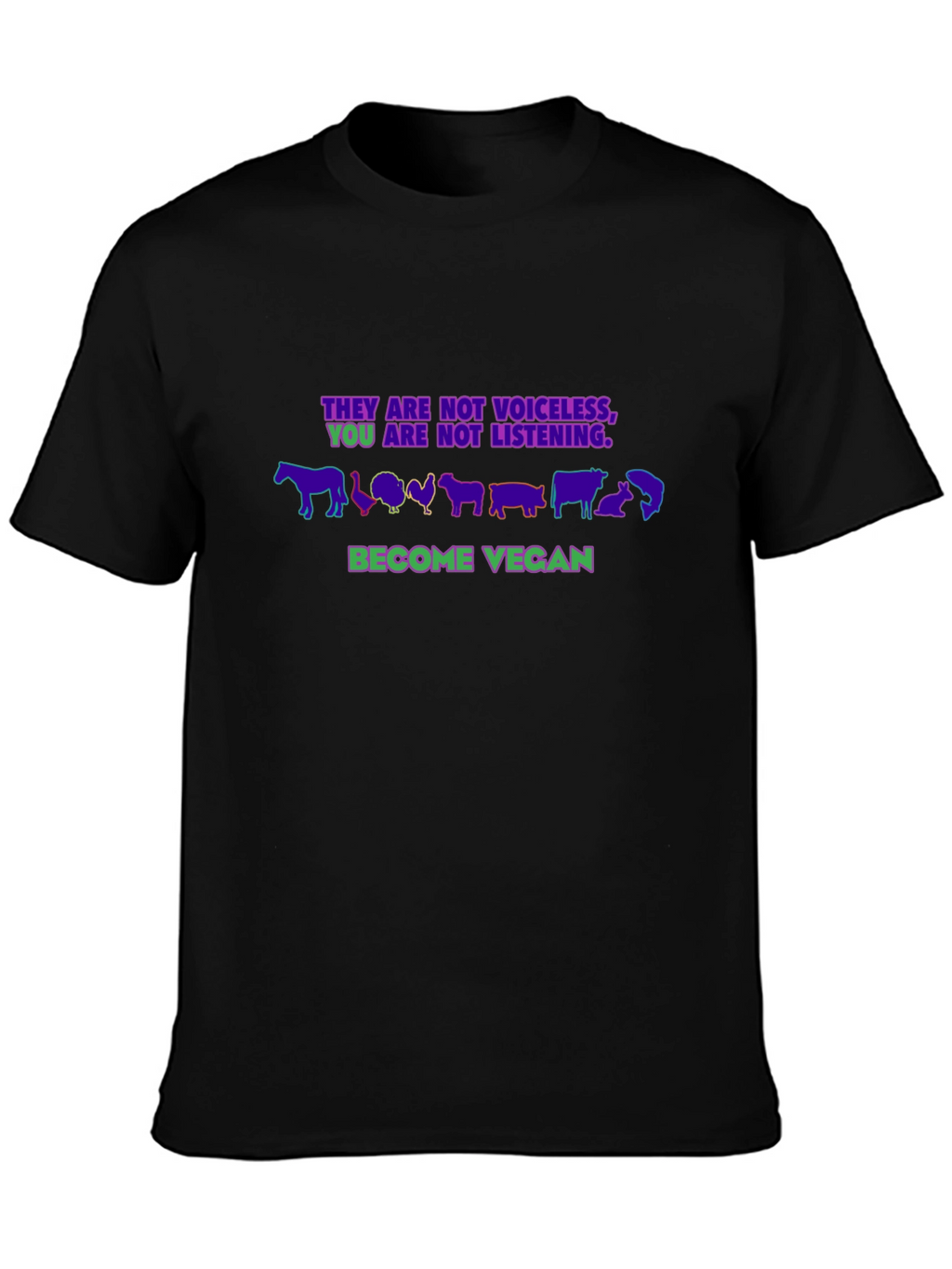 Vegan Graphic T-Shirt - Voiceless Animals Tee