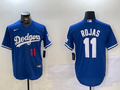 Men's Los Angeles Dodgers Miguel Rojas #11 Blue Replica Player Jerseys