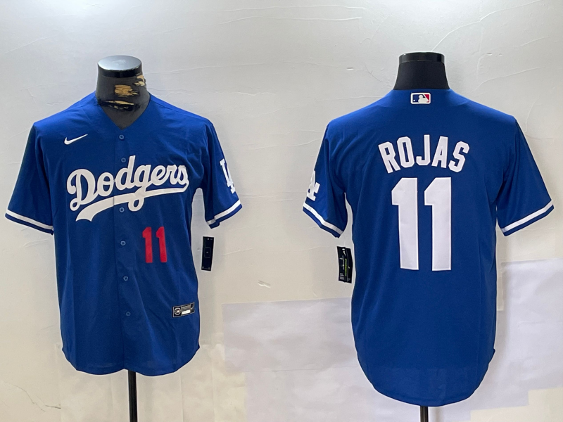 Men's Los Angeles Dodgers Miguel Rojas #11 Blue Replica Player Jerseys