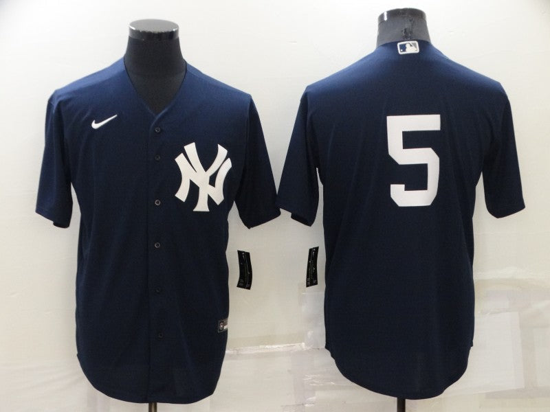 Men's New York Yankees Joe DiMaggio #5 Navy Replica Player Name Jerseys