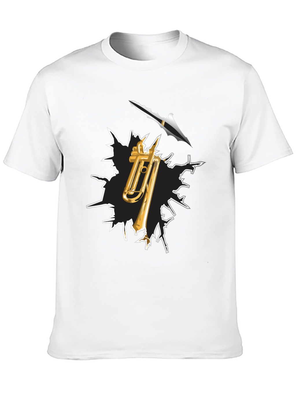 Trombone Arrow T-Shirt - Musical Destruction