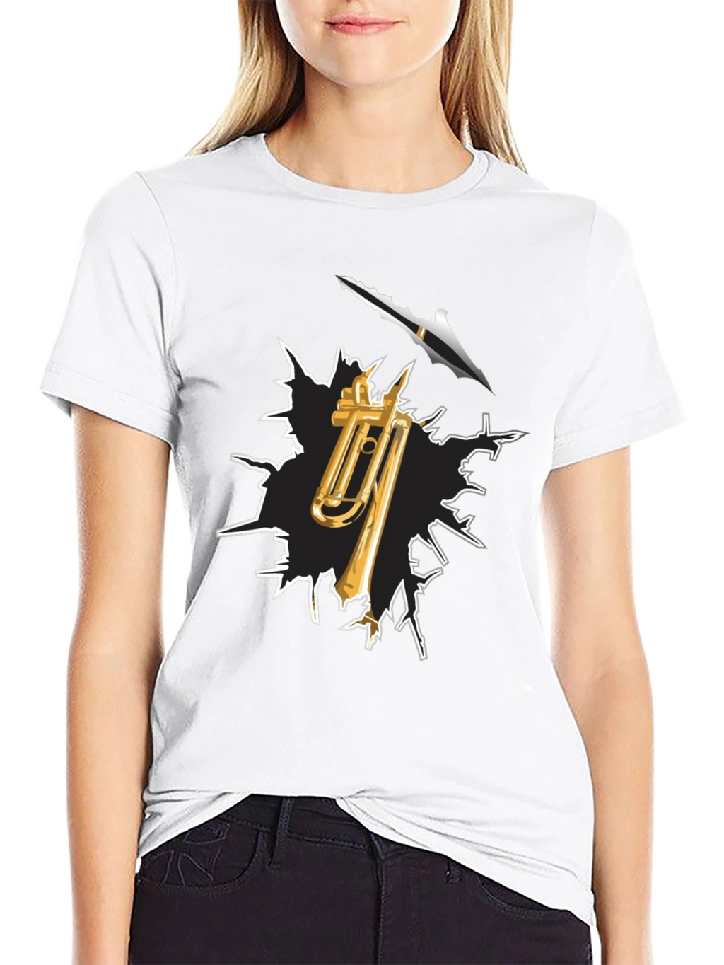 Trombone Arrow T-Shirt - Musical Destruction