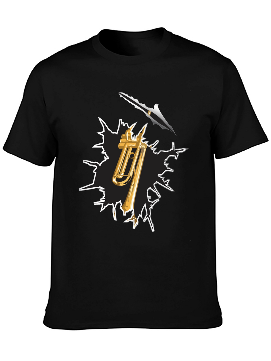 Trombone Arrow T-Shirt - Musical Destruction