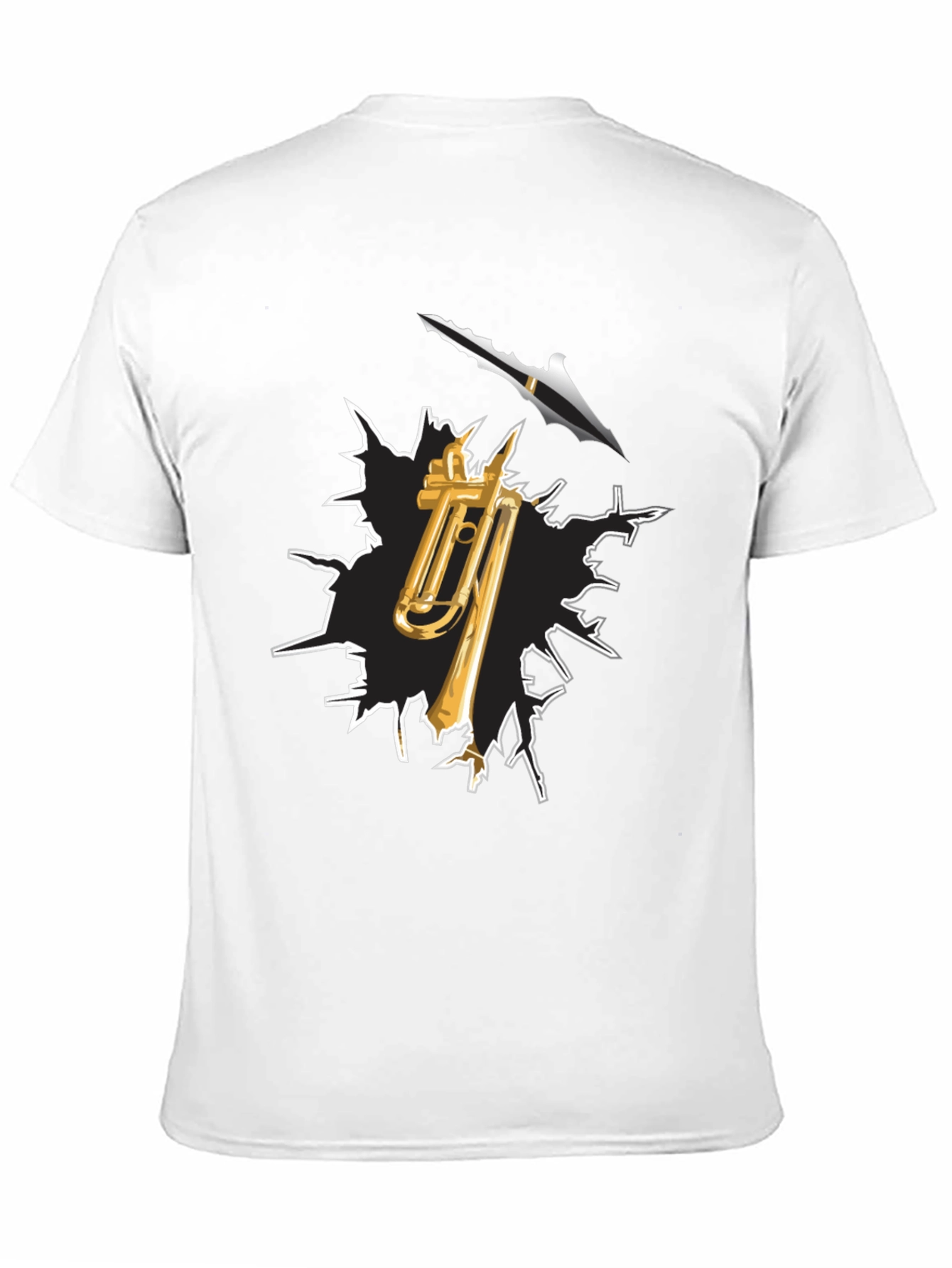 Trombone Arrow T-Shirt - Musical Destruction