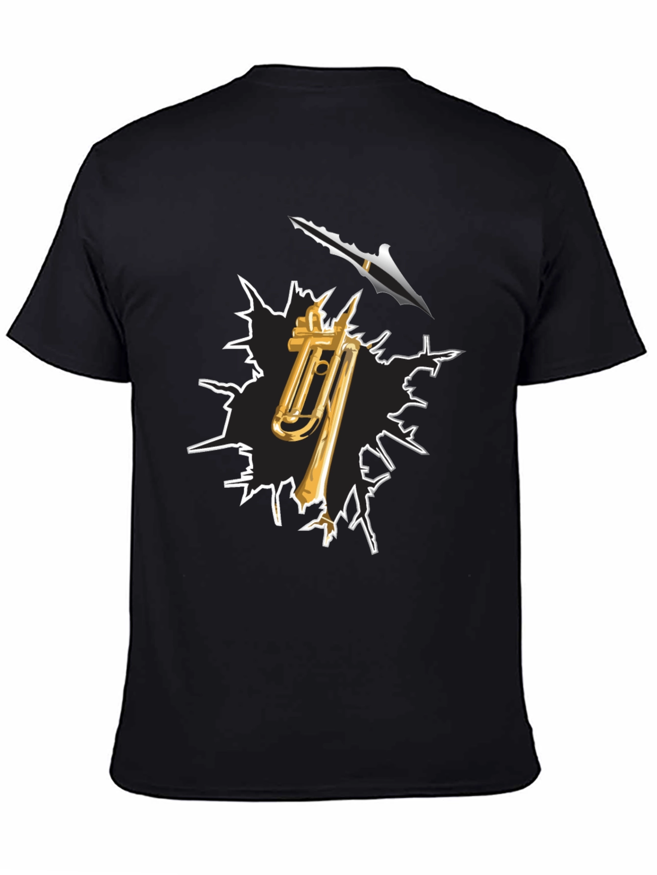 Trombone Arrow T-Shirt - Musical Destruction