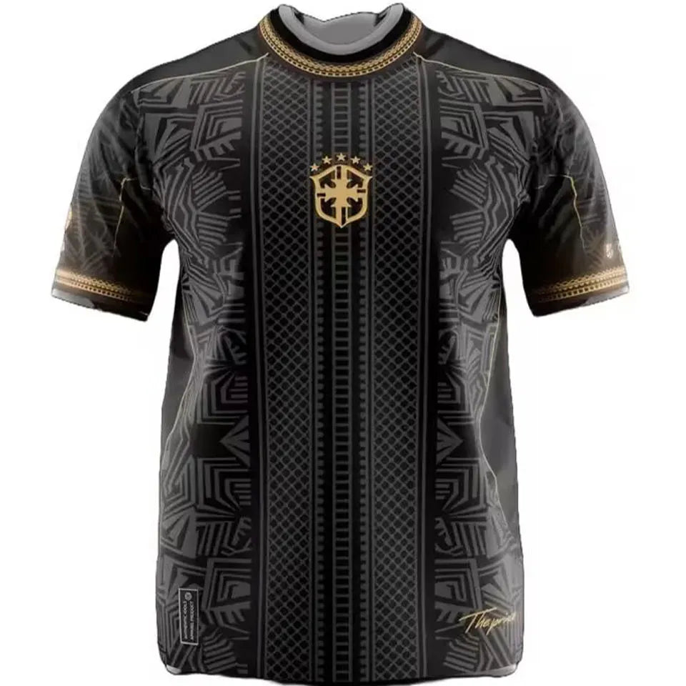 2026 Brazil Special Edition Black Fans Soccer Jersey Front