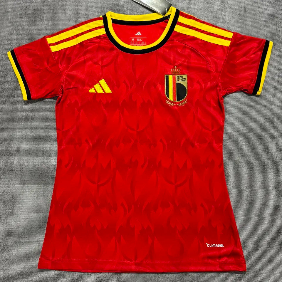 2026/27 Belgium Home Red Women Soccer Jersey 女 Front