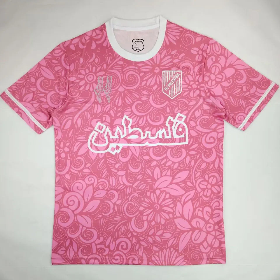 2025 FC Palestine Pink Fans Soccer Jersey 背后带11 Back