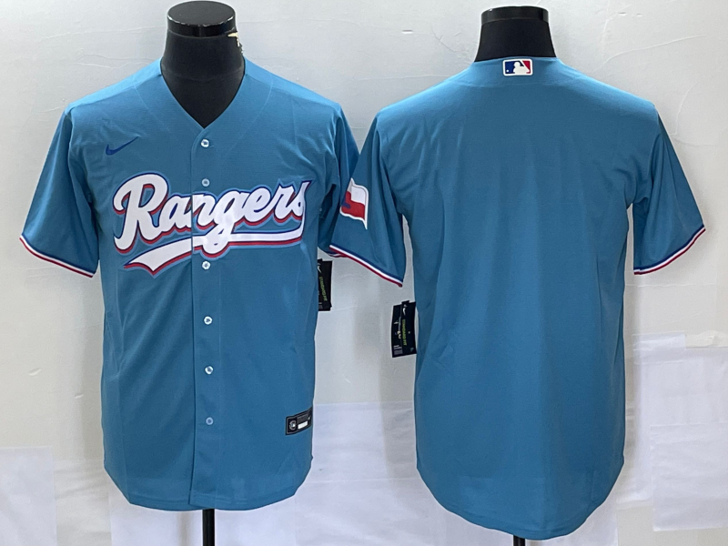 Men's Texas Rangers Blue Replica Blank Jerseys