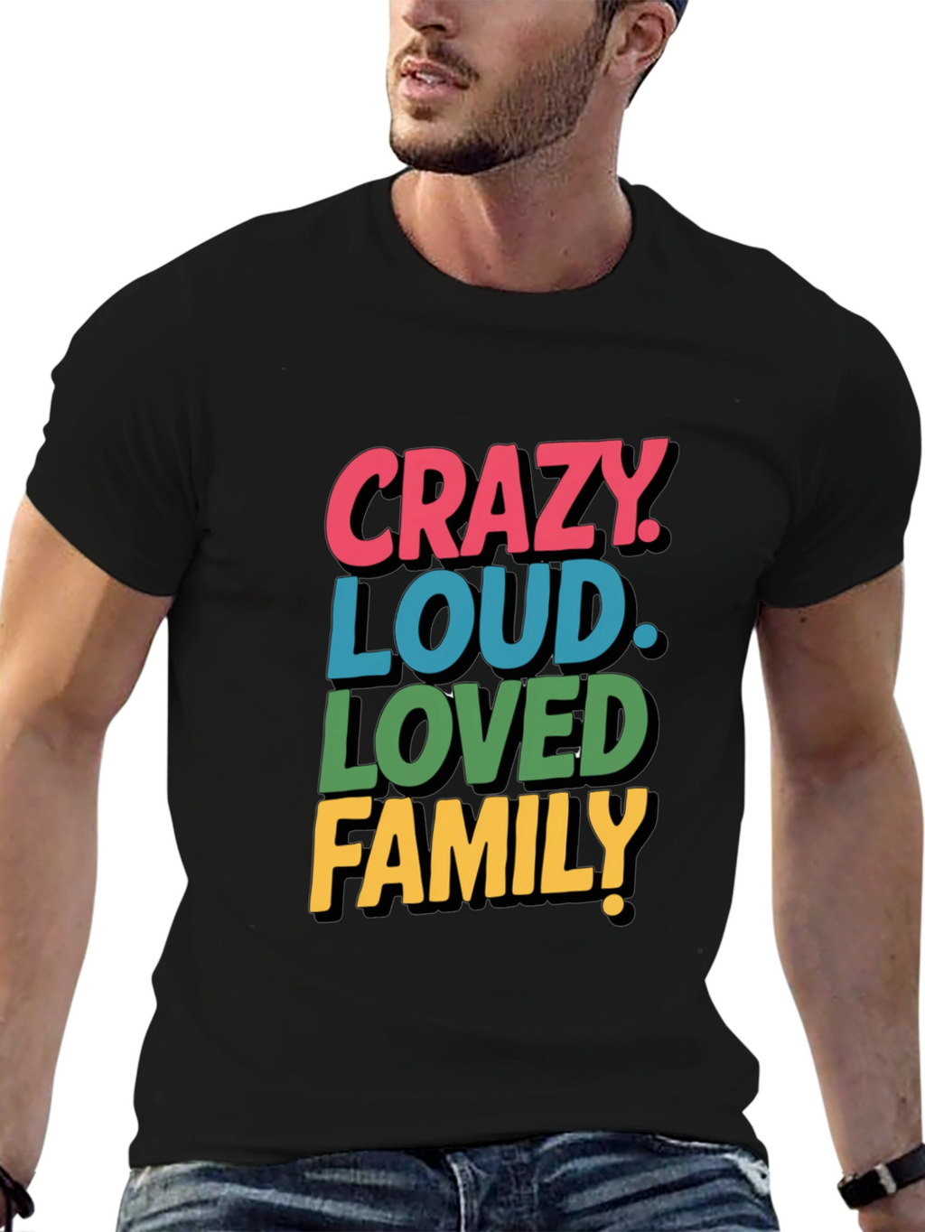 Crazy Loud Loved Family Tee