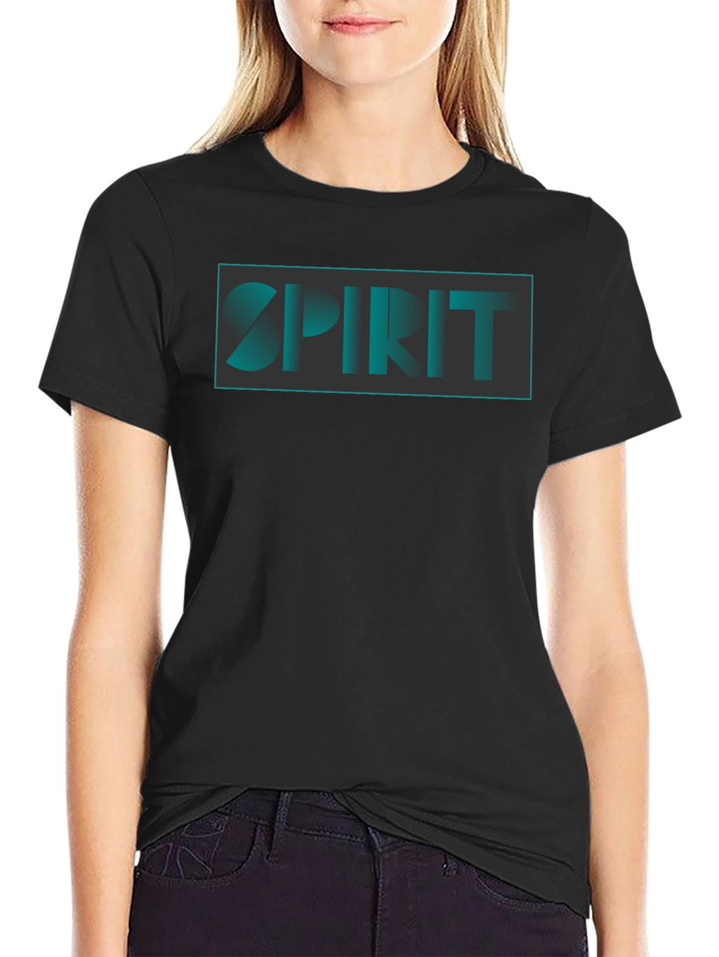 Spirit Graphic Print Black T-Shirt