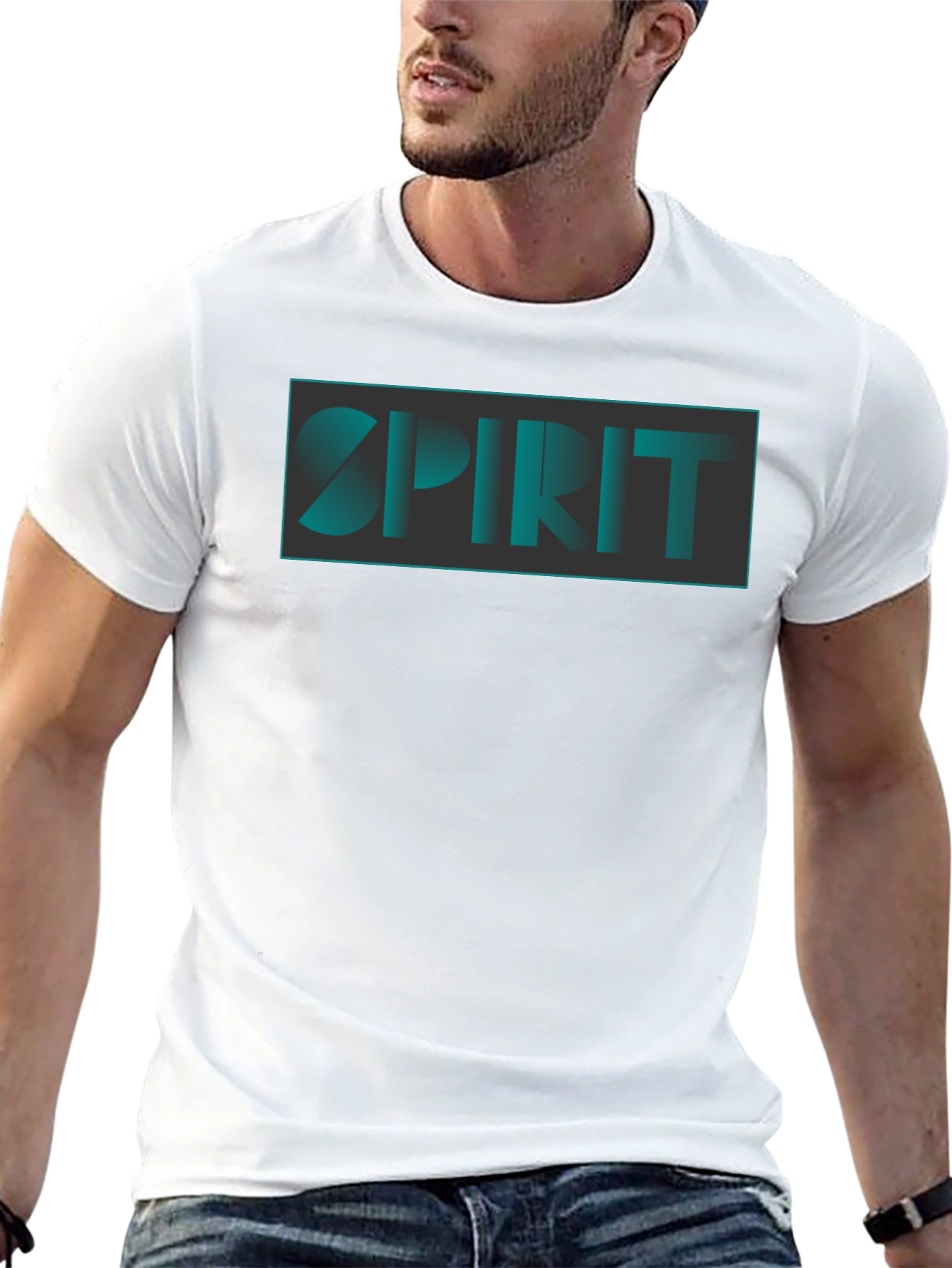 Spirit Graphic Print Black T-Shirt