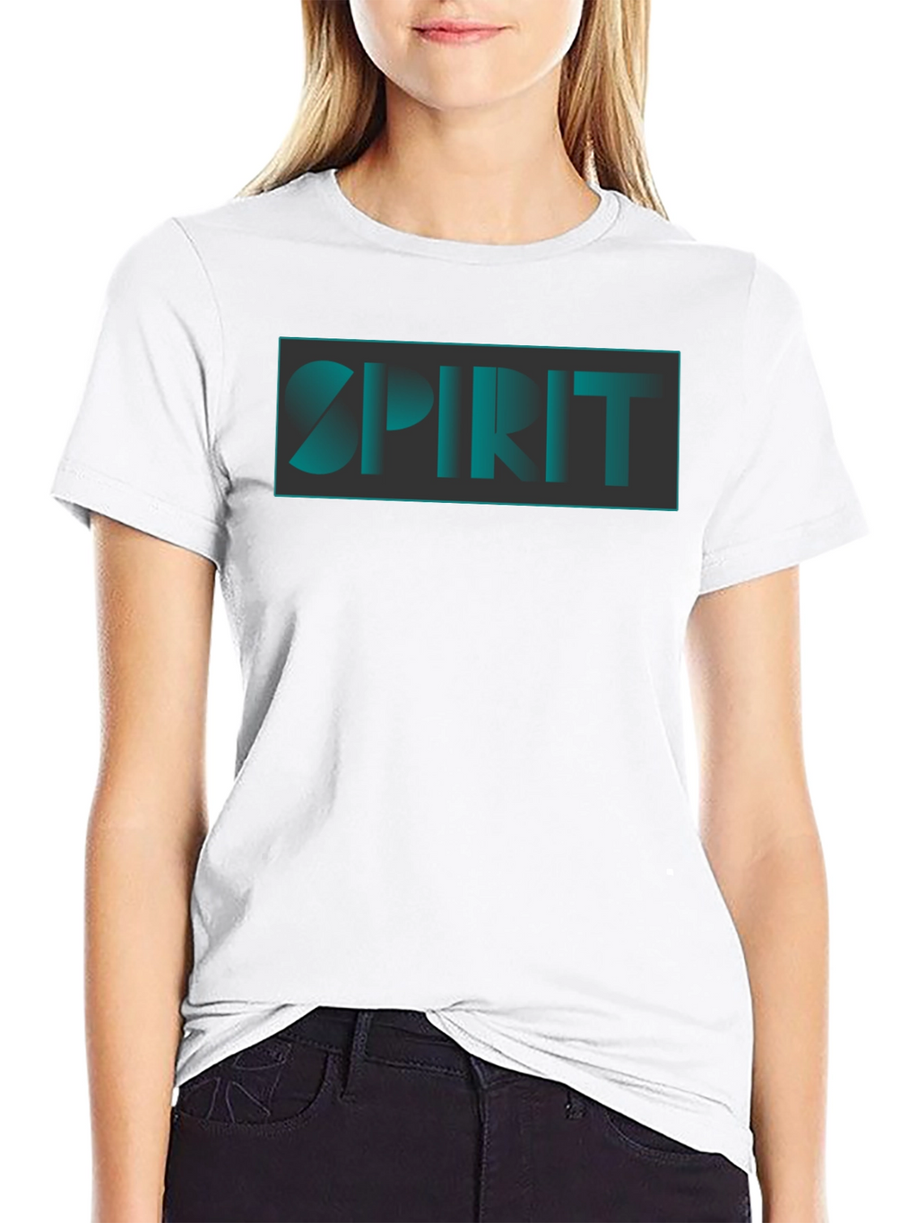 Spirit Graphic Print Black T-Shirt