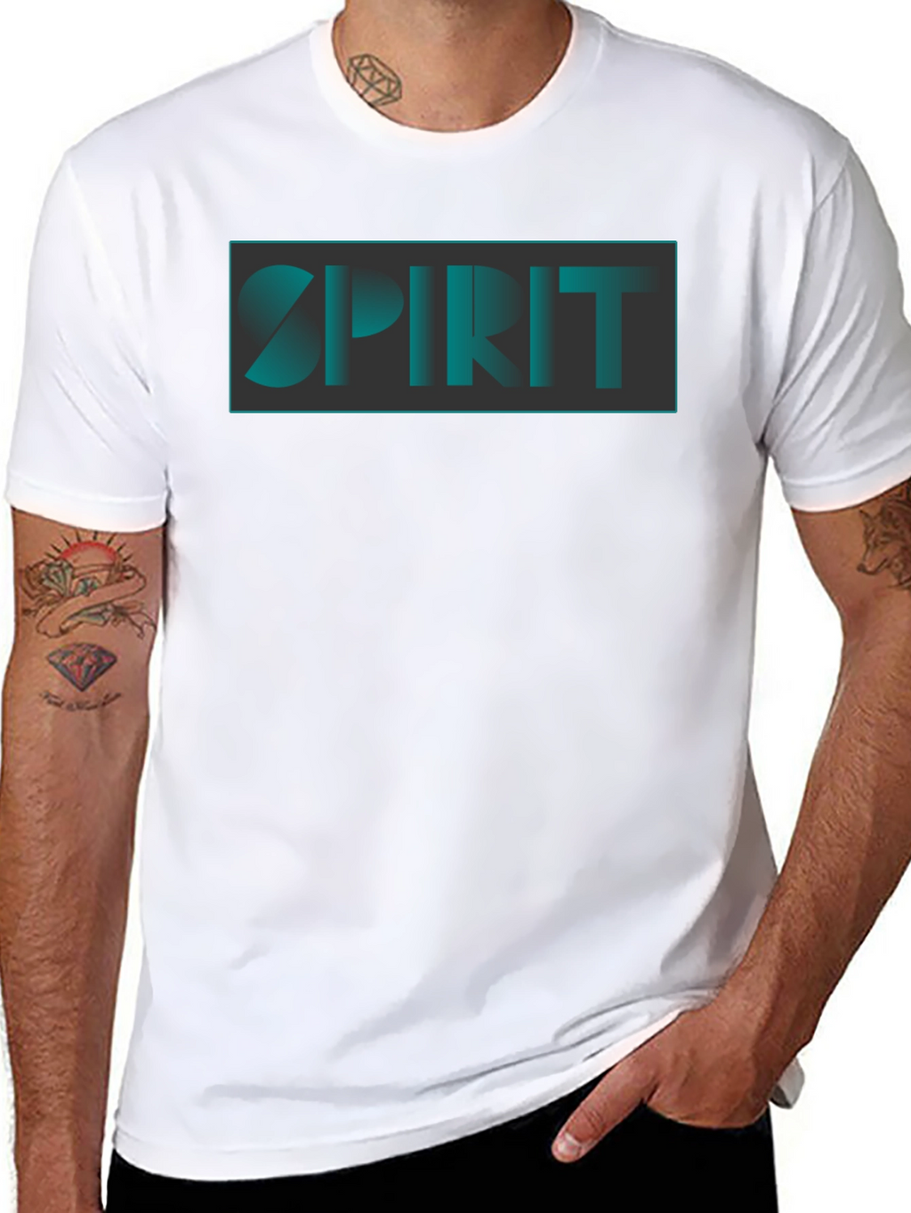 Spirit Graphic Print Black T-Shirt