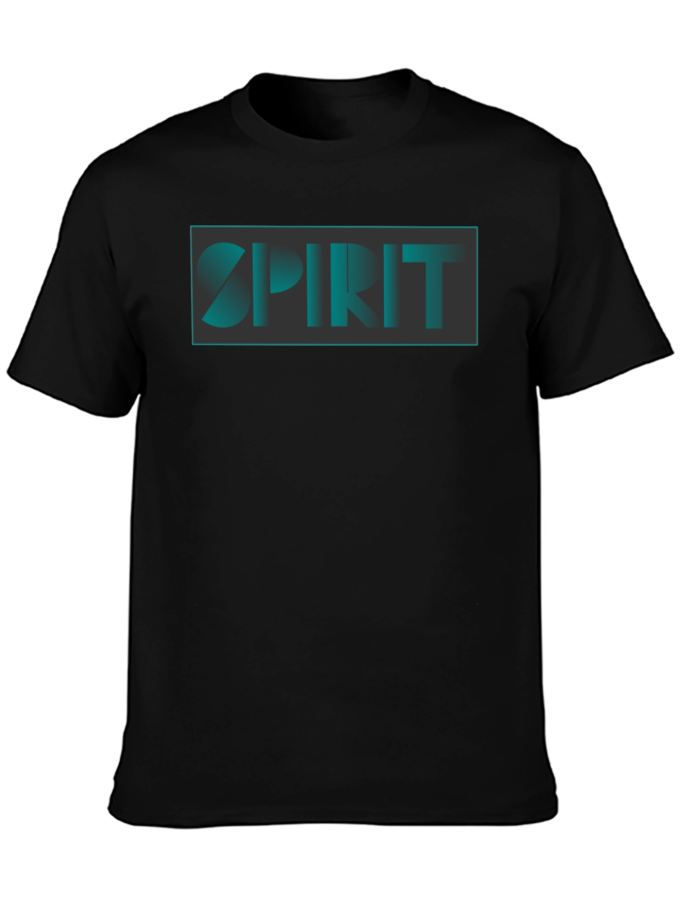 Spirit Graphic Print Black T-Shirt