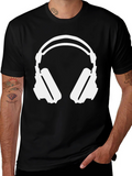 Headphone Graphic Tee - Music Lovers Shirt