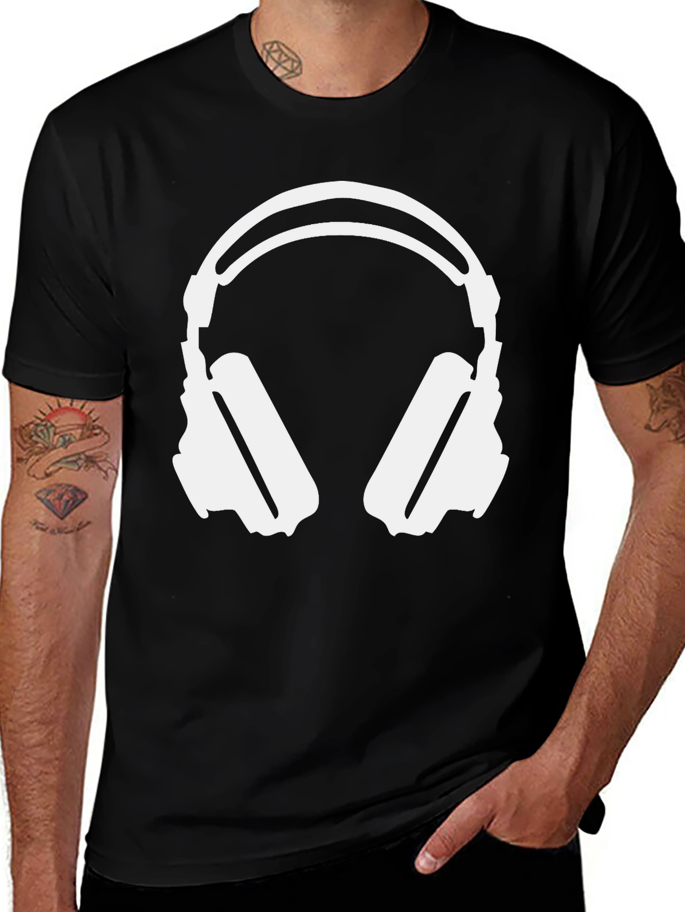 Headphone Graphic Tee - Music Lovers Shirt