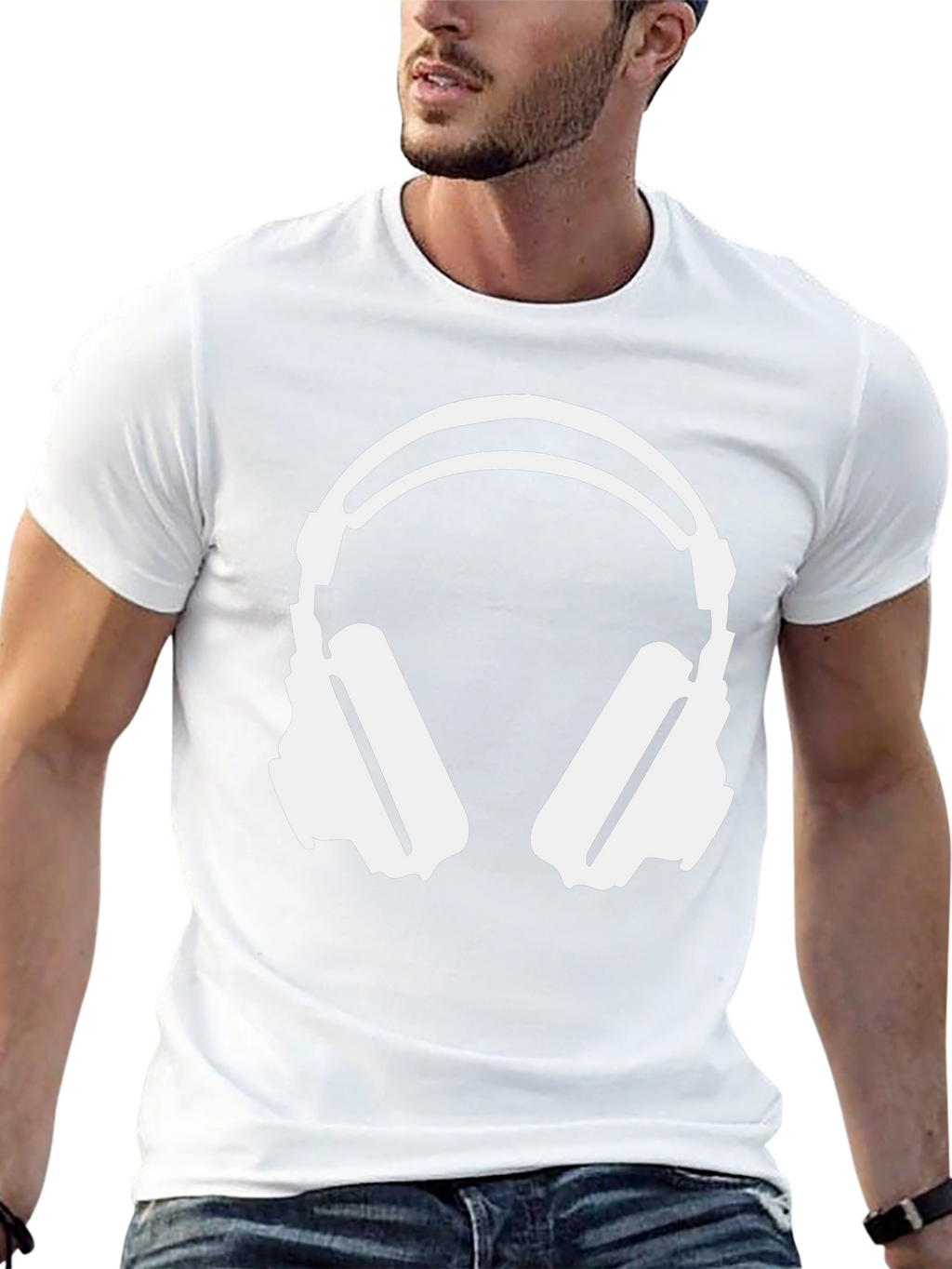 Headphone Graphic Tee - Music Lovers Shirt