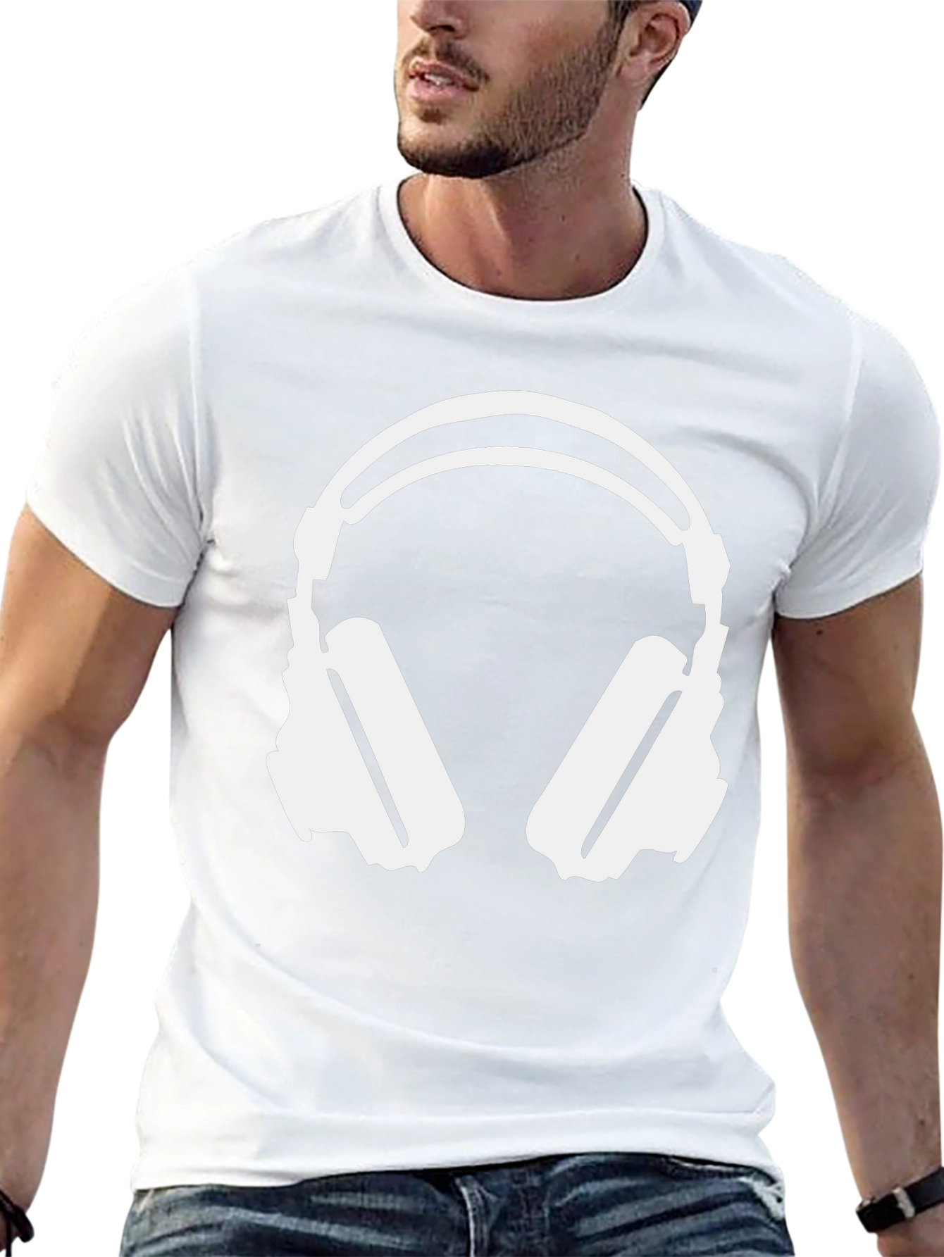 Headphone Graphic Tee - Music Lovers Shirt