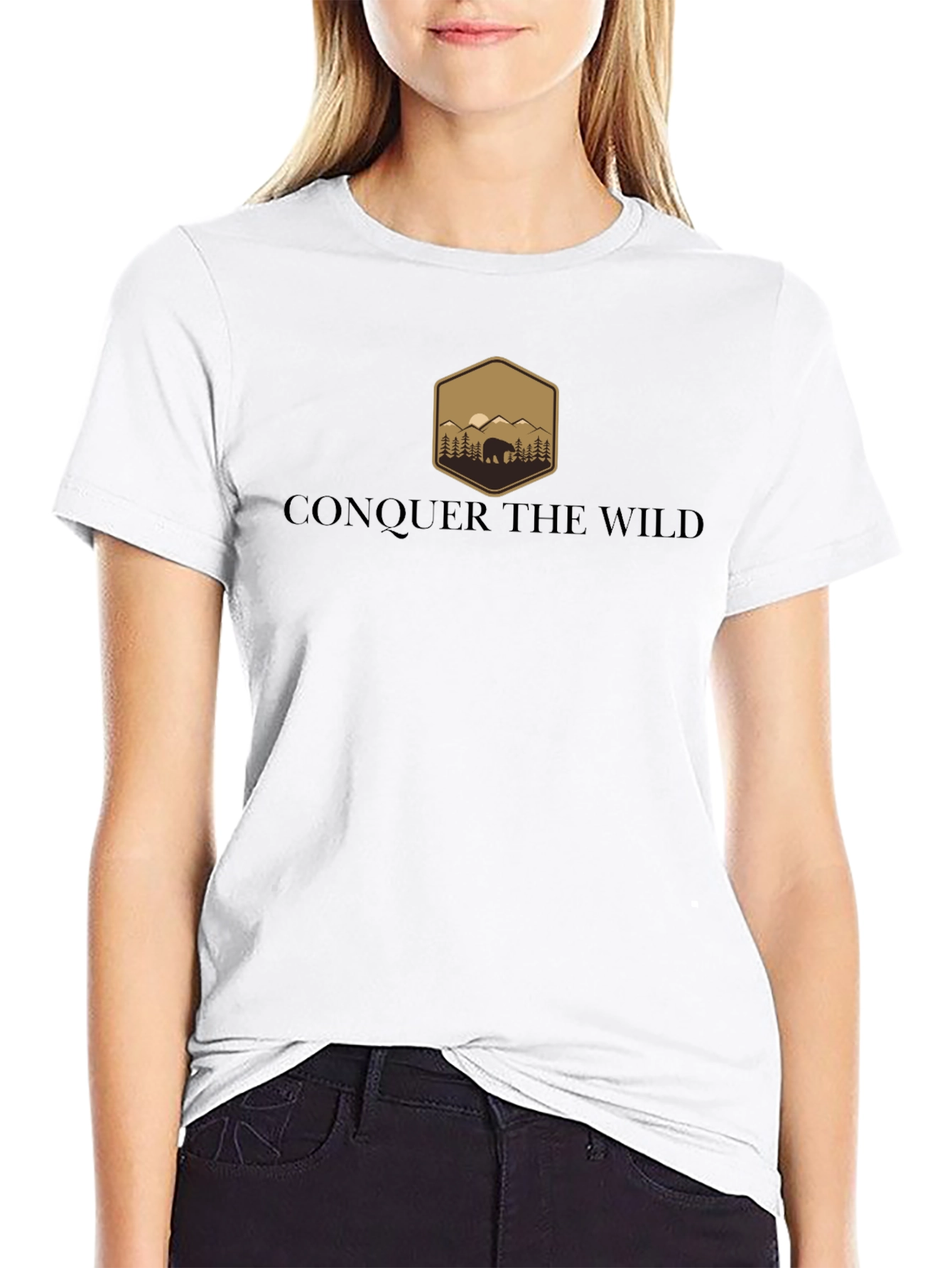 Conquer the Wild Graphic Tee - Black