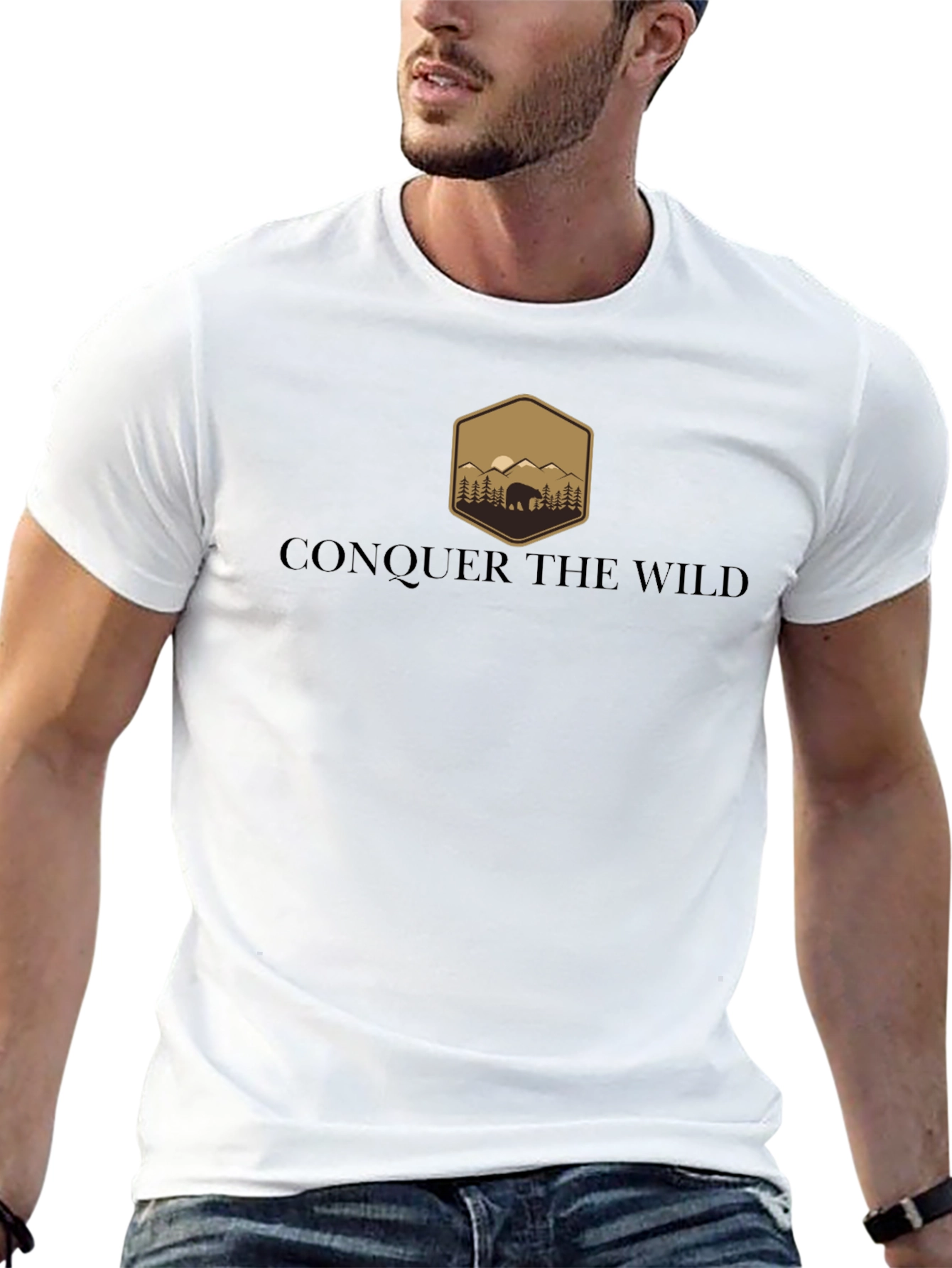 Conquer the Wild Graphic Tee - Black