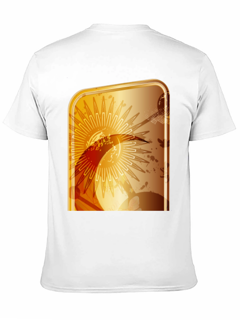 Abstract Graphic T-Shirt - Modern Gold Design