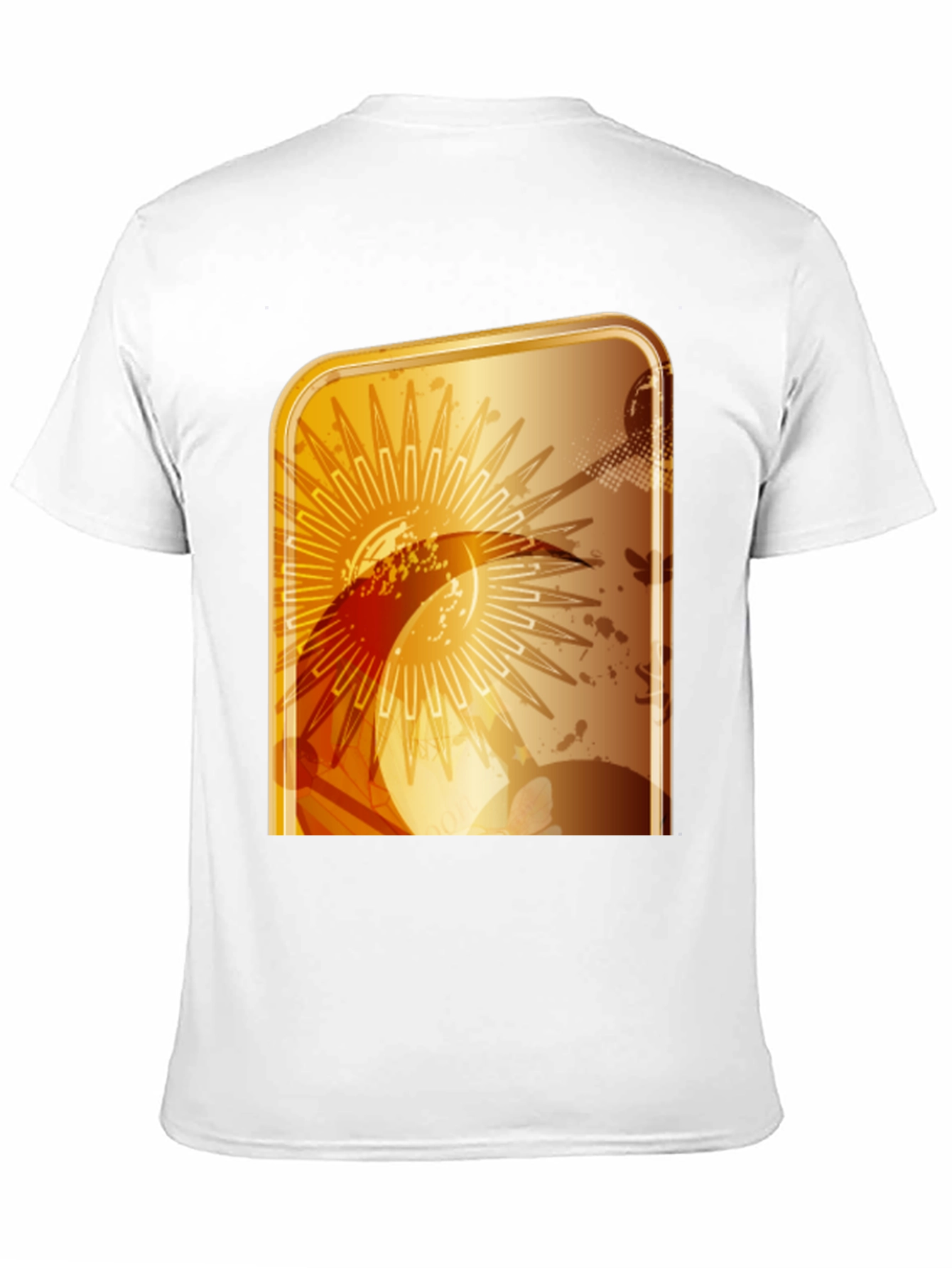 Abstract Graphic T-Shirt - Modern Gold Design