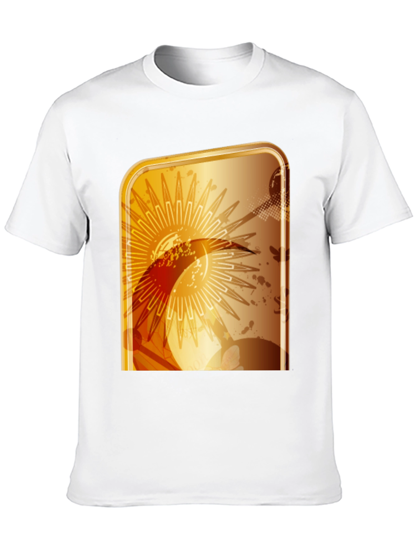 Abstract Graphic T-Shirt - Modern Gold Design