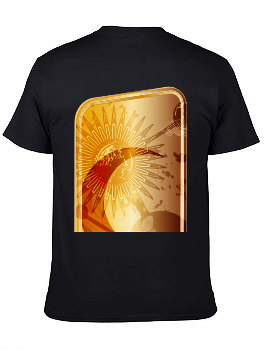 Abstract Graphic T-Shirt - Modern Gold Design