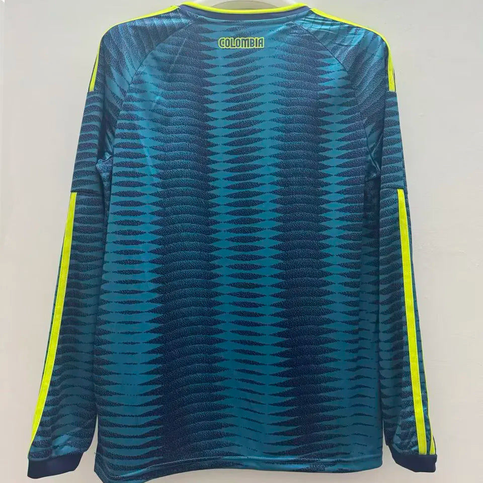 2026/27 Colombia Away Fans Long Sleeve Soccer Jersey Back