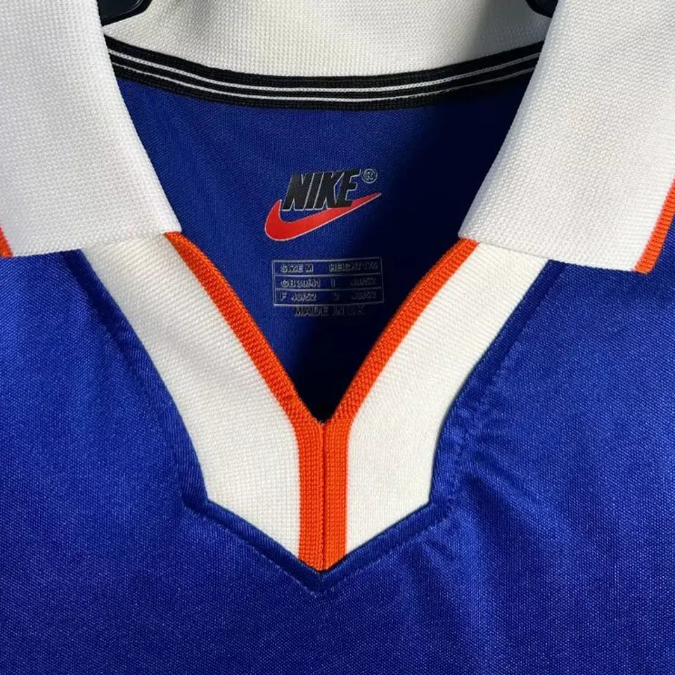 1998 NL Away Blue Retro Soccer Jersey Detail 2