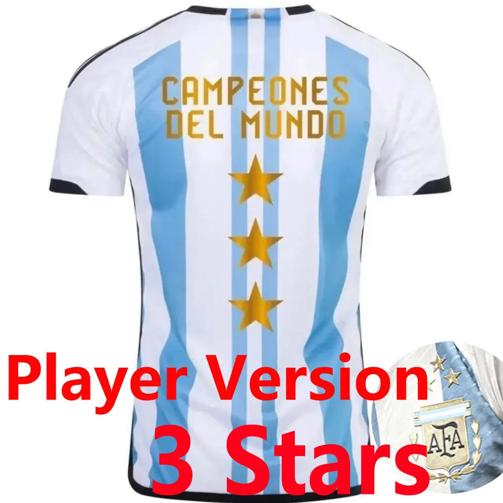 CAMPEONES DEL MUNDO 3 Stars Argentina Player Version Jersey (3 Stars 3星) ★★ Front