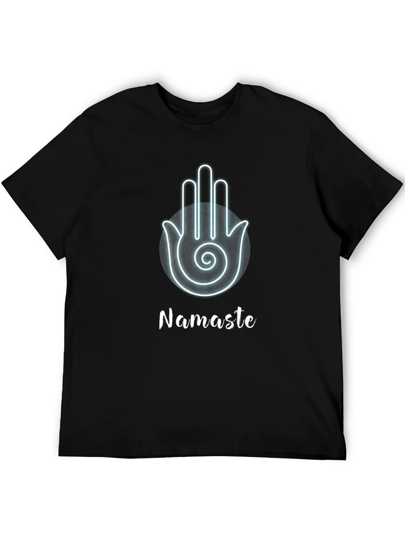Namaste Hamsa Hand Black Graphic T-Shirt