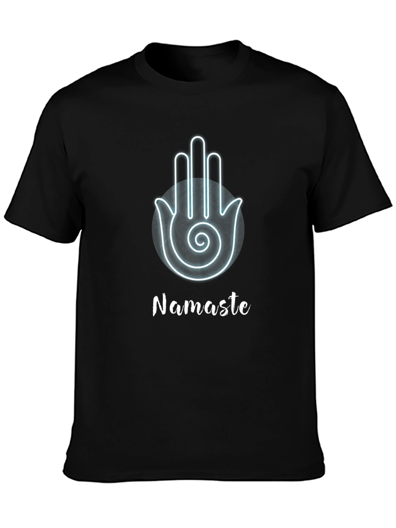 Namaste Hamsa Hand Black Graphic T-Shirt