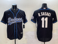 Men's Los Angeles Dodgers Roki Sasaki #11 Black Team Player Jerseys