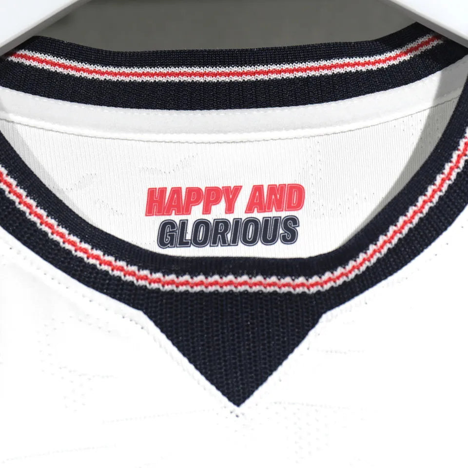 2026/27 England Home White Player Version Long Sleeve Soccer Jersey Detail 1
