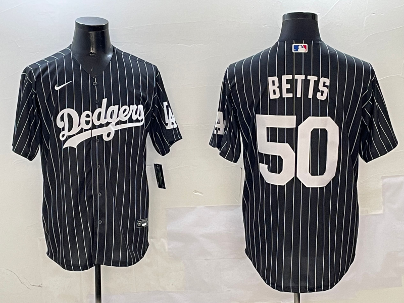 Men's Los Angeles Dodgers Mookie Betts #50 Black Alternate Limited Player Jerseys