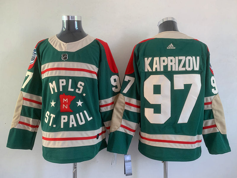 Men's Minnesota Wild Kirill Kaprizov #97 Green Breakaway Player Jerseys