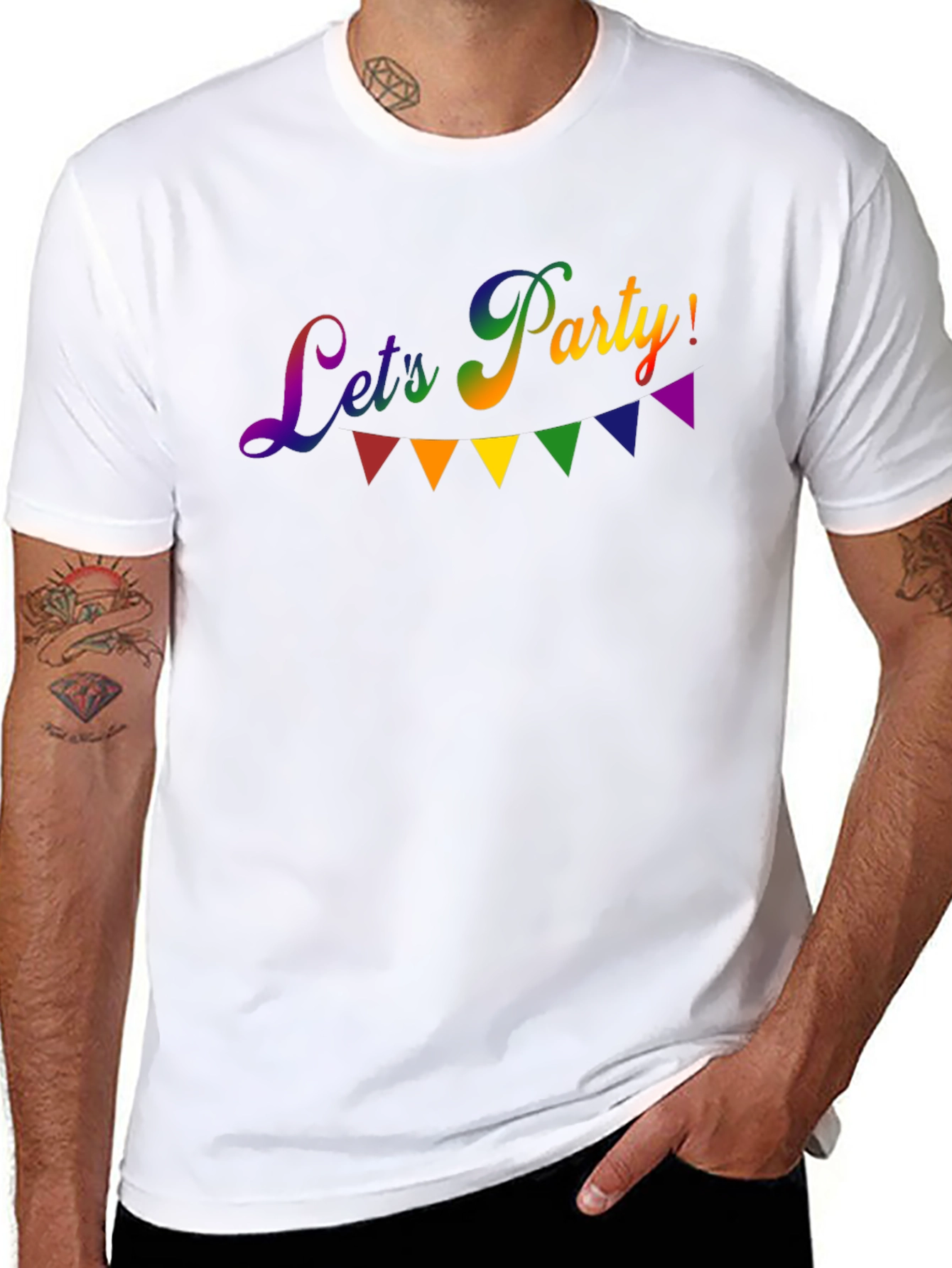 Lets Party! Rainbow Graphic Tee